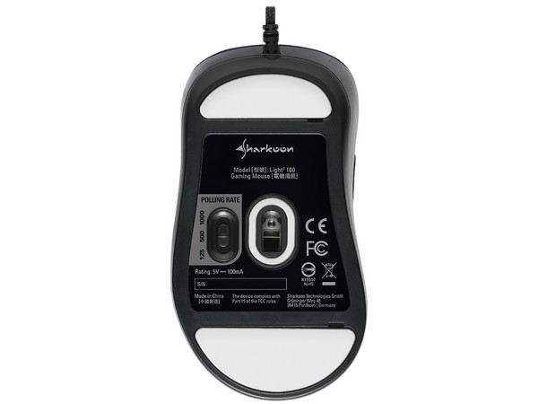 Mouse Gamer Sharkoon Light 100, hasta 5,000 dpi, 6 botones, RGB. Color Negro.