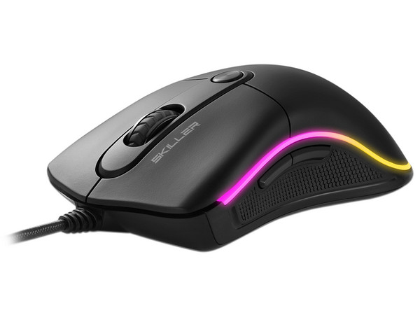Mouse Gamer Sharkoon Skiller SGM2, hasta 6400 dpi, RGB. Color Negro.