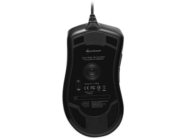 Mouse Gamer Sharkoon Skiller SGM2, hasta 6400 dpi, RGB. Color Negro.