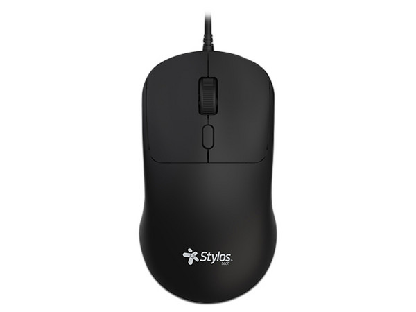 Mouse Alambrico Stylos STPMOA8B, USB, Sensor Optico, 600 DPI Max, 3 Botones.