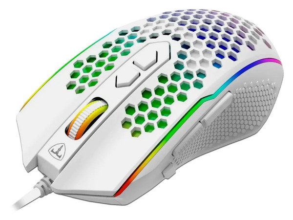 Mouse Gamer Inalámbrico T-Dagger Imperial T-TGM310, 7200 DPI, 8 Botones Programables, Cable USB de 1 m. Color Blanco.