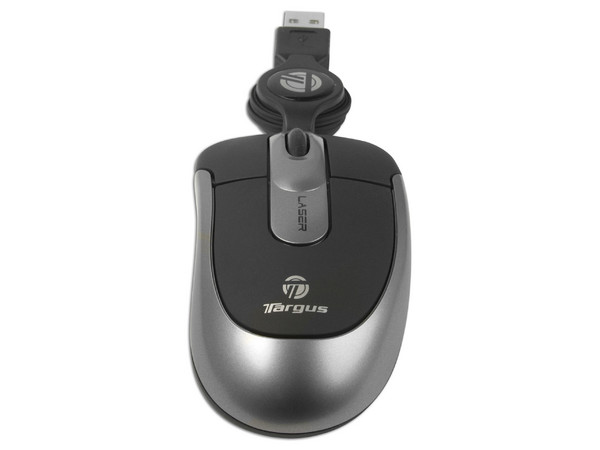Mini Mouse Targus Láser, retráctil, USB.