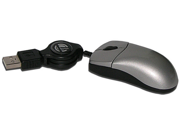 Mini Mouse Targus óptico, retráctil, USB.