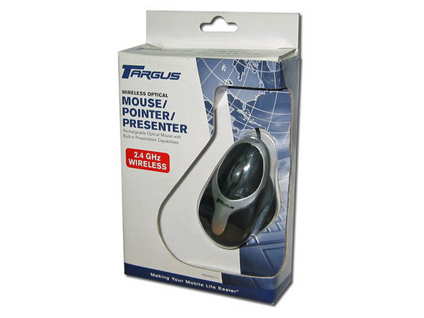 Mouse Targus Óptico Inalámbrico y Puntero Láser, USB.