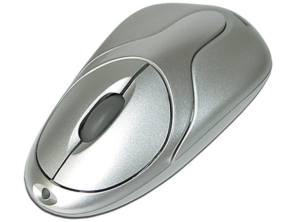 Ultra Mini Mouse Óptico Inalámbrico, USB. Color Plateado.