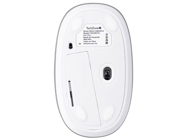 Mouse Inalámbrico Techzone TZACMOI16, 1200 DPI, 3 botones. Color Mate Grey