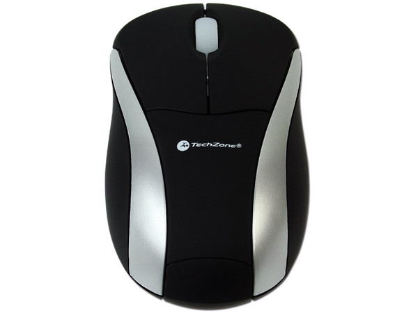 Mini Mouse TechZone Óptico Inalámbrico, USB. Color Negro