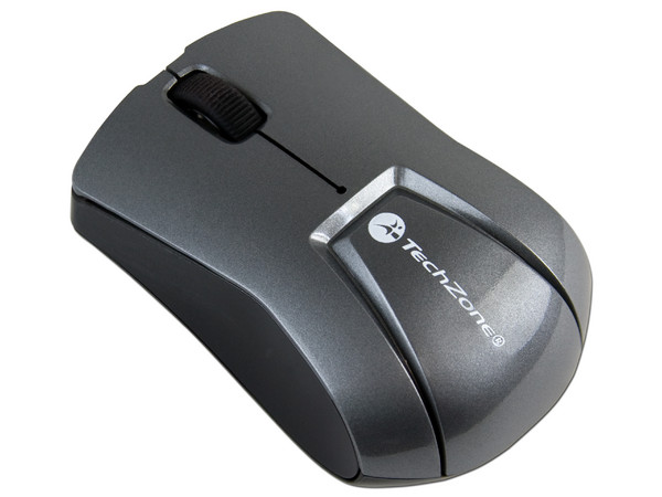 Mini Mouse TechZone Óptico Inalámbrico, USB. Color Gris