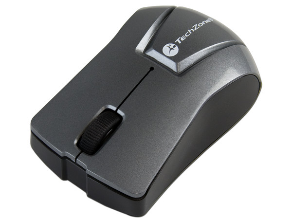 Mini Mouse TechZone Óptico Inalámbrico, USB. Color Gris