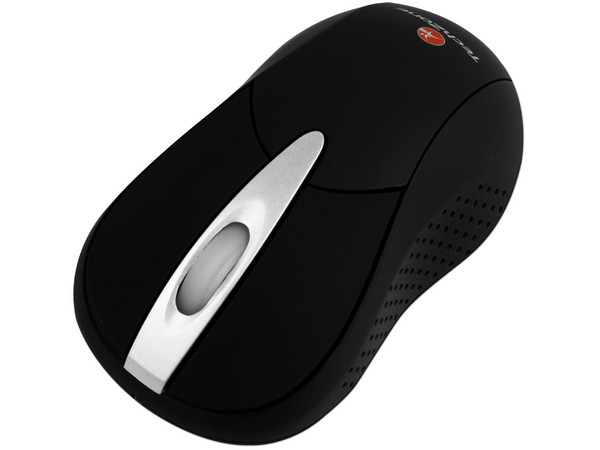 Mini Mouse TechZone Óptico Inalámbrico, Micro Receptor USB. Color Negro