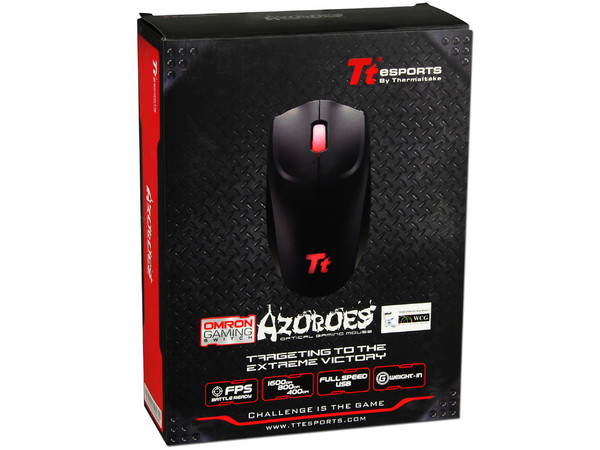 Mouse Optico Tt eSports Azurues Gaming Mouse de 400 a 1600 dpi, USB.