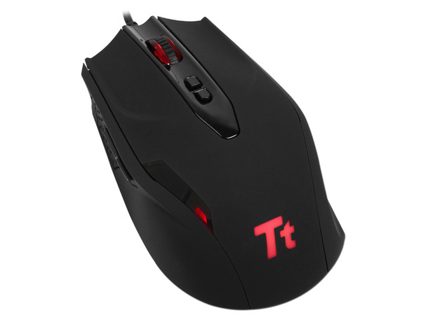 Mouse Láser Tt eSports Black Gaming Mouse de 400 a 4000 dpi, USB.