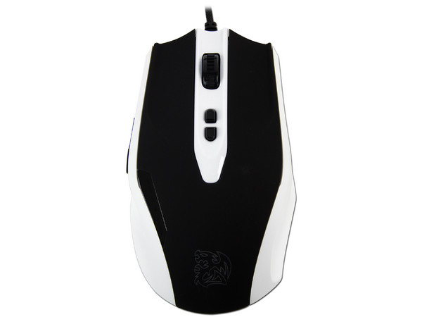 Mouse Gamer Tt eSports Black Combat White, sensor Láser de hasta 4000dpi y sistema de peso regulable, USB