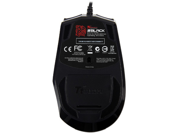 Mouse Gamer Tt eSports Black Combat White, sensor Láser de hasta 4000dpi y sistema de peso regulable, USB