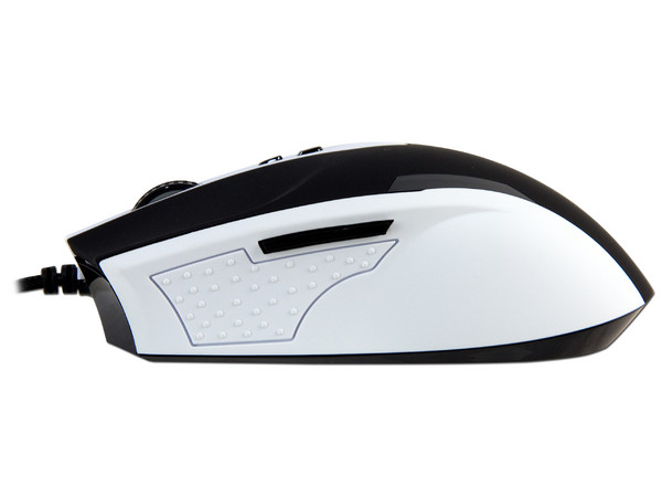 Mouse Gamer Tt eSports Black Combat White, sensor Láser de hasta 4000dpi y sistema de peso regulable, USB