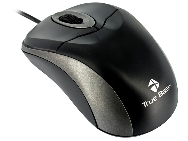 Mouse TrueBasix Óptico, USB. Color Negro