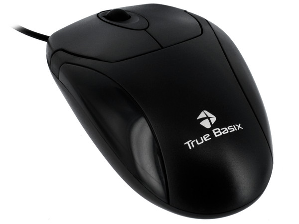 Mouse TrueBasix Óptico, USB. Color Negro