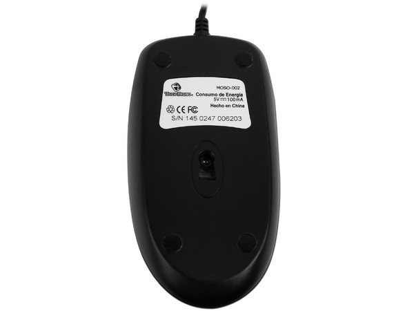 Mouse TrueBasix Óptico, USB. Color Negro