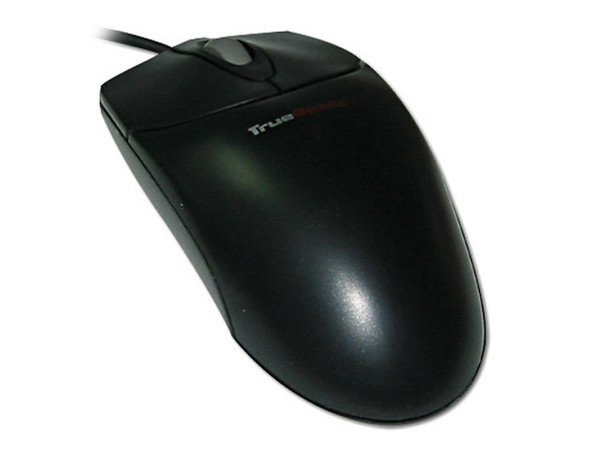 Mouse TrueBasix, modelo TXM-200, 2 botones y scroll, PS/2, Color Negro