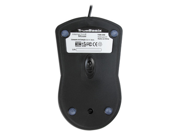 Mouse Óptico TrueBasix TXM-350, USB. Color Negro