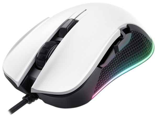 Ratón Gaming GXT 922W Ybar, 7200 PPP, Iluminación LED RGB Completa, Color Blanco.