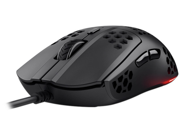 Mouse Gaming Trust Helox GXT928 25306, con Resolución de Movimiento de 6400 DPI y Botones Programables, Color Negro.