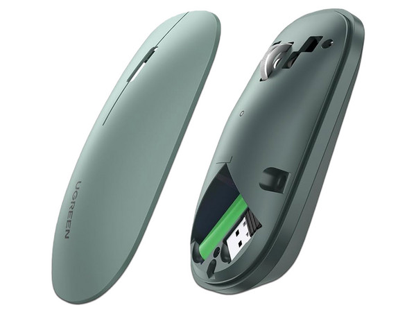 Mouse inalámbrico UGREEN hasta 4000dpi. Color Verde.