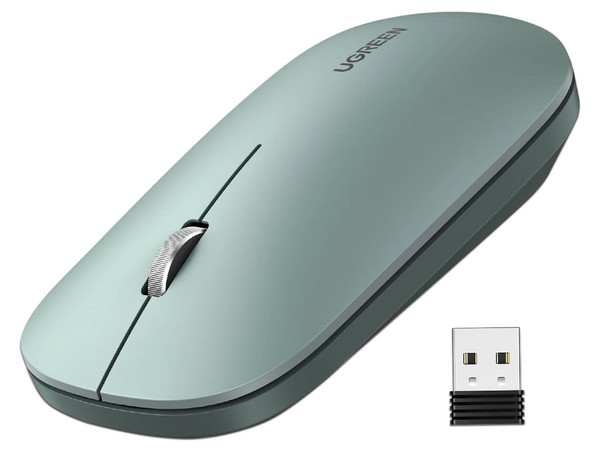 Mouse inalámbrico UGREEN hasta 4000dpi. Color Verde.