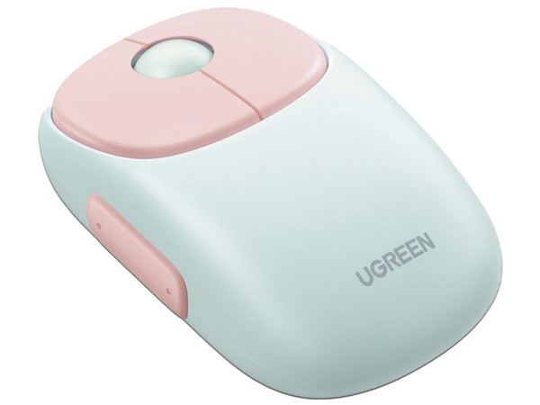 Mouse inalámbrico UGREEN FUN+ recargable, hasta 4000dpi. Color Rosa.