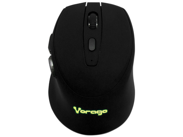Mouse Óptico inalámbrico Vorago MO-306 con batería recargable, hasta 2400 dpi, receptor USB. Color Negro.