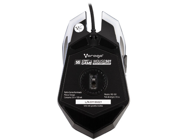 Mouse Óptico Vorago MO-501, hasta 3200 dpi, USB.