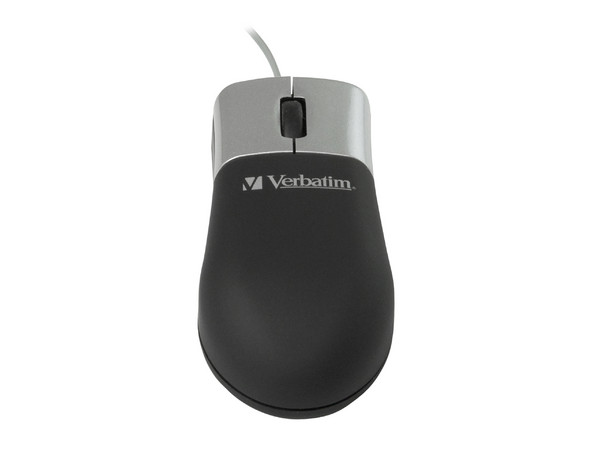 Mini Mouse Verbatim Óptico, Cable Retráctil, USB/PS/2
