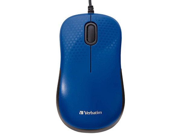 Mouse Óptico Alámbrico Verbatim 70233, USB. Color Azul.
