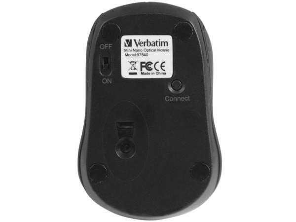 Mouse Verbatim GO MNI Óptico Inalámbrico para Laptop, USB. Color Gris