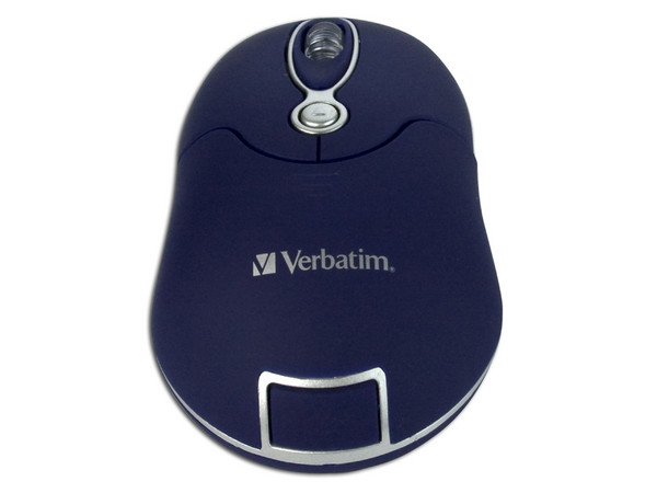 Mini Mouse Verbatim Óptico Inalámbrico, Recargable USB. Color Azul
