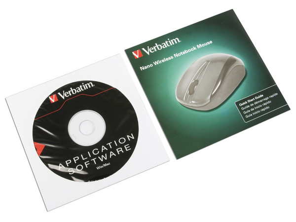 Mouse Verbatim GO NANO Óptico Inalámbrico para Laptop, USB. Color Gris