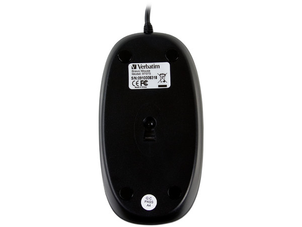 Mouse Verbatim BRAVO Óptico, USB. Color Negro