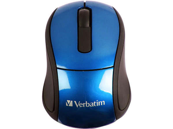Mouse Verbatim GO MNI Óptico Inalámbrico para Laptop, USB. Color Azul