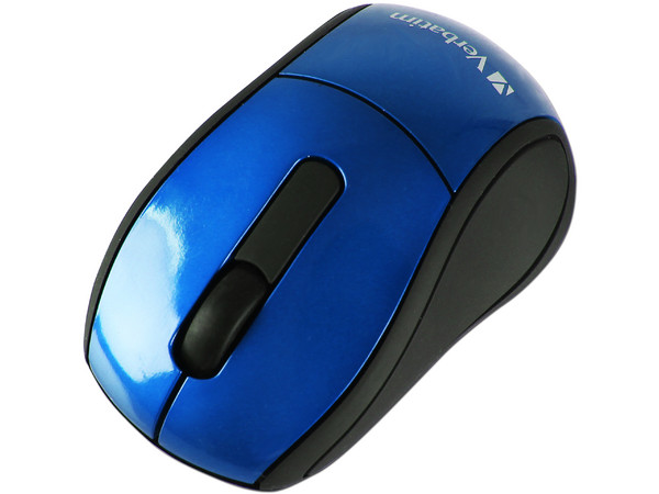 Mouse Verbatim GO MNI Óptico Inalámbrico para Laptop, USB. Color Azul