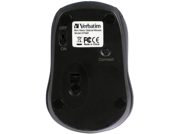 Mouse Verbatim GO MNI Óptico Inalámbrico para Laptop, USB. Color Azul
