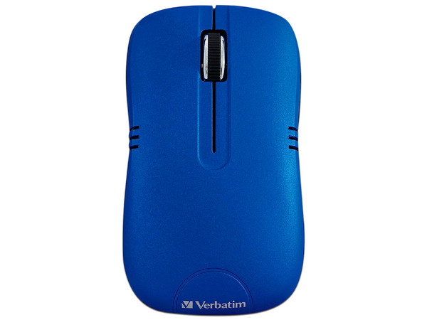 Mouse Verbatim Inalámbrico óptico, 1200 DPI, Nano Receptor puerto USB 2.0, batería AA incluida. Color Azul.