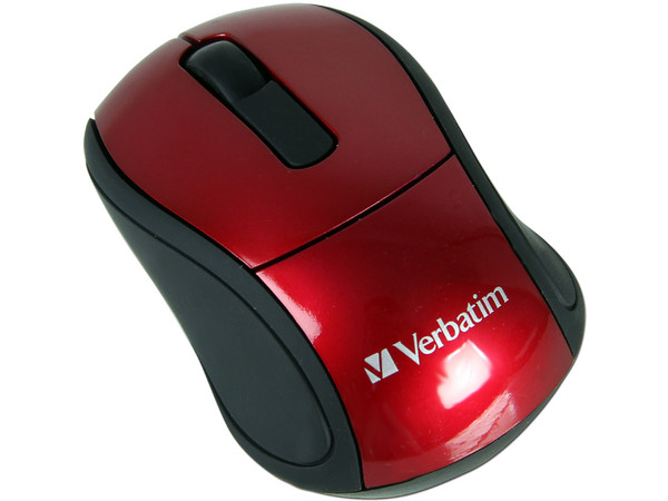 Mouse Verbatim GO MNI Óptico Inalámbrico para Laptop, USB. Color Rojo