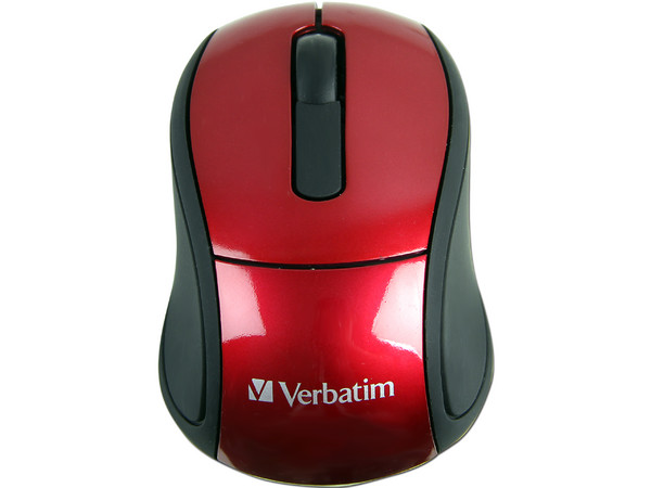 Mouse Verbatim GO MNI Óptico Inalámbrico para Laptop, USB. Color Rojo