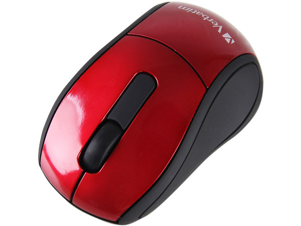 Mouse Verbatim GO MNI Óptico Inalámbrico para Laptop, USB. Color Rojo
