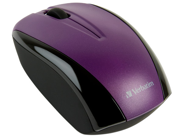 Mouse Verbatim GO NANO Óptico Inalámbrico para Laptop, USB. Color Púrpura