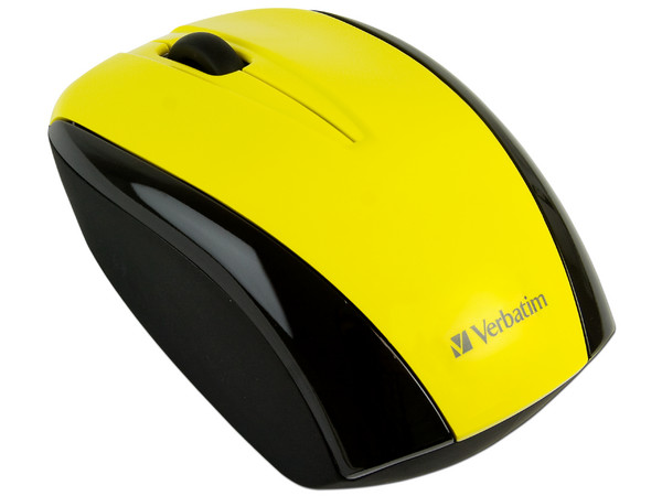 Mouse Verbatim GO NANO Óptico Inalámbrico para Laptop, USB. Color Amarilo