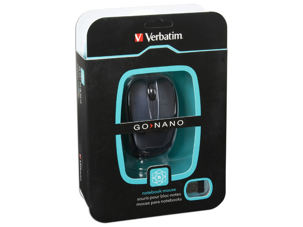 Mouse Verbatim GO NANO Óptico Inalámbrico para Laptop, USB. Color Gris