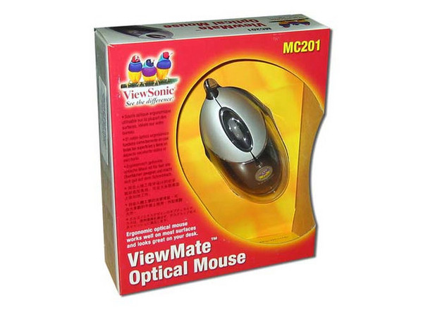 Mouse ViewSonic Óptico, USB. Color Negro con Plateado