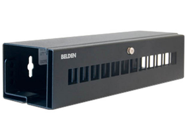 Panel de Parcheo Belden AX107477, 12 puertos de Fibra Óptica, Color Negro.