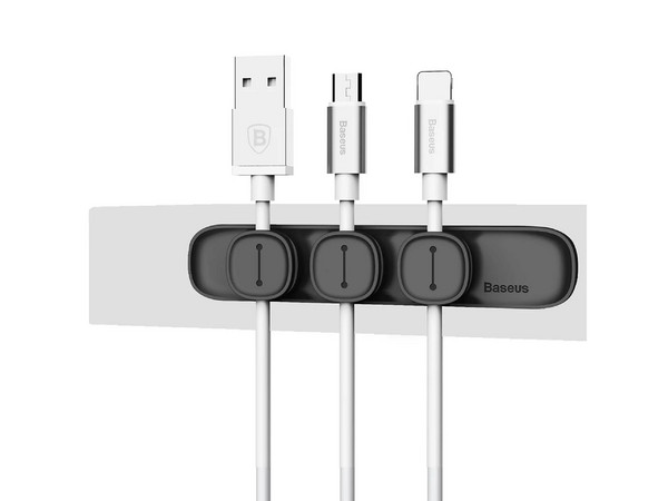 Organizador de Cables Baseus ACWDJ-01, Clips Magneticos. Color Negro.